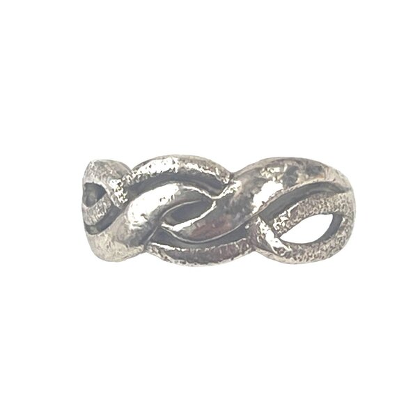 Sterling Silver Infinity Knot Band Ring Gift for Her Gift for Him - Picture 1 of 8